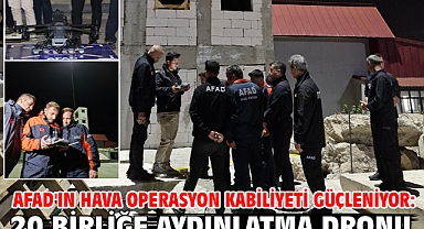AFAD'ın hava operasyon kabiliyeti güçleniyor: 20 birliğe aydınlatma dronu