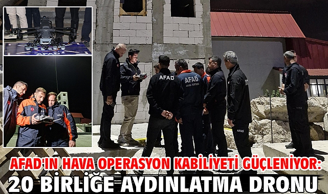 AFAD'ın hava operasyon kabiliyeti güçleniyor: 20 birliğe aydınlatma dronu