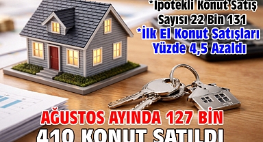 Ağustos ayında 127 bin 410 konut satıldı