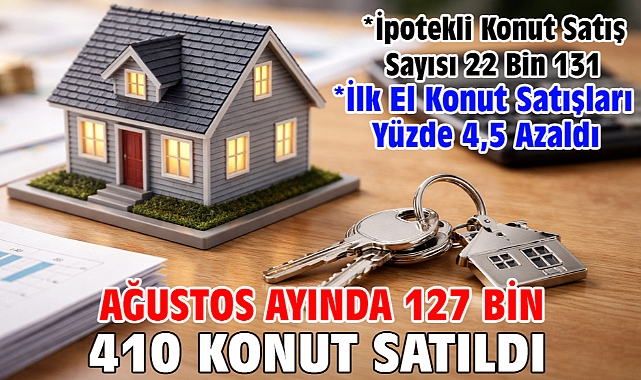 Ağustos ayında 127 bin 410 konut satıldı