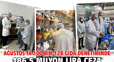 Ağustos'ta 100 bin 128 gıda denetiminde 186,5 milyon lira ceza
