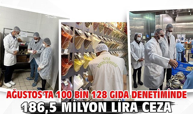 Ağustos'ta 100 bin 128 gıda denetiminde 186,5 milyon lira ceza