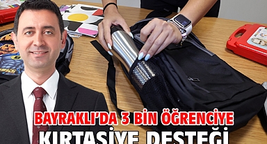 Bayraklı’da 3 Bin Öğrenciye Kırtasiye Desteği