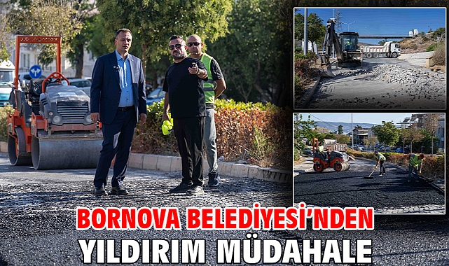 Bornova Belediyesi’nden yıldırım müdahale