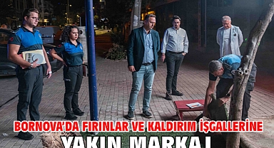 Bornova’da fırınlar ve kaldırım işgallerine yakın markaj