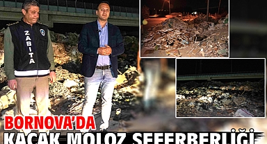 Bornova’da kaçak moloz seferberliği