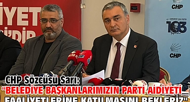 CHP Sözcüsü Sarı: