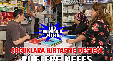 Çocuklara kırtasiye desteği, ailelere nefes