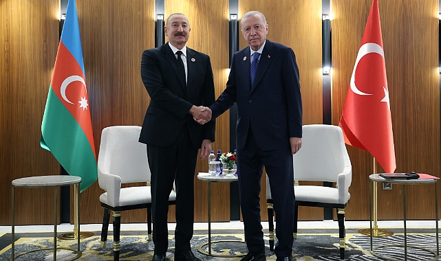 Cumhurbaşkanı Erdoğan, Azerbaycan Cumhurbaşkanı Aliyev ile görüştü