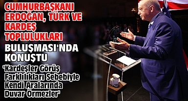 Cumhurbaşkanı Erdoğan, Türk ve Kardeş Toplulukları Buluşması'nda konuştu