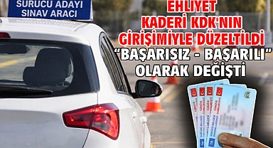Ehliyet kaderi KDK'nın girişimiyle düzeltildi “Başarısız - Başarılı” olarak değişti