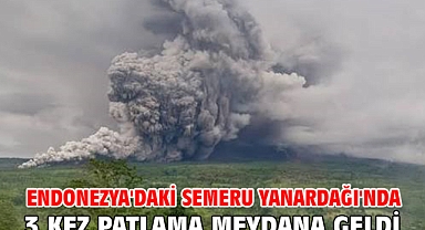 Endonezya'daki Semeru Yanardağı'nda 3 kez patlama meydana geldi