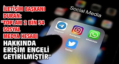 İletişim Başkanı Duran: 