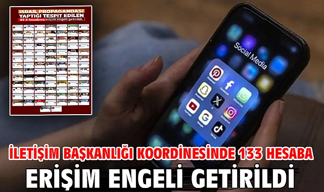 İletişim Başkanlığı koordinesinde 133 hesaba erişim engeli getirildi