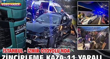 İstanbul-İzmir Otoyolu'nda zincirleme kaza: 11 yaralı