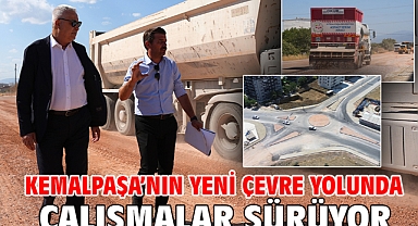 Kemalpaşa'nın Yeni Çevre Yolunda Çalışmalar Sürüyor