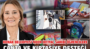 Konak Belediyesi’nden ihtiyaç sahibi öğrencilere çanta ve kırtasiye desteği