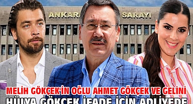 Melih Gökçek'in oğlu Ahmet Gökçek ve gelini Hülya Gökçek ifade için adliyede
