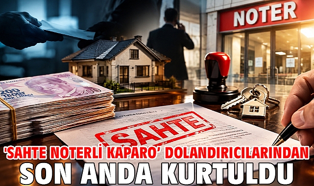 'Sahte noterli kaparo' dolandırıcılarından son anda kurtuldu