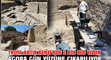 Troya Antik Kenti'nde 2 bin 800 yıllık agora gün yüzüne çıkarılıyor