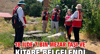 18 ilde 7 bin mezar taşı ve kitabe belgelendi