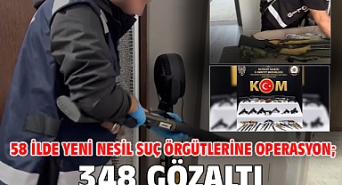 58 ilde yeni nesil suç örgütlerine operasyon; 348 gözaltı