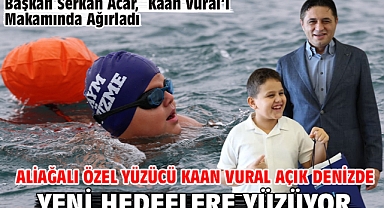 Aliağalı Özel Yüzücü Kaan Vural Açık Denizde Yeni Hedeflere Yüzüyor