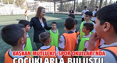 Başkan Mutlu Kış Spor Okulları’nda çocuklarla buluştu
