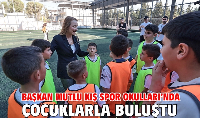 Başkan Mutlu Kış Spor Okulları’nda çocuklarla buluştu