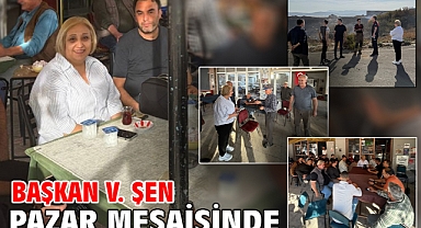 Başkan V. Şen Pazar Mesaisinde
