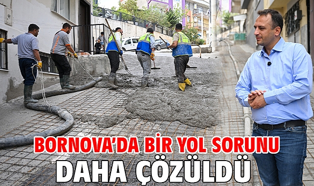 Bornova’da bir yol sorunu daha çözüldü