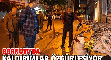 Bornova’da kaldırımlar özgürleşiyor