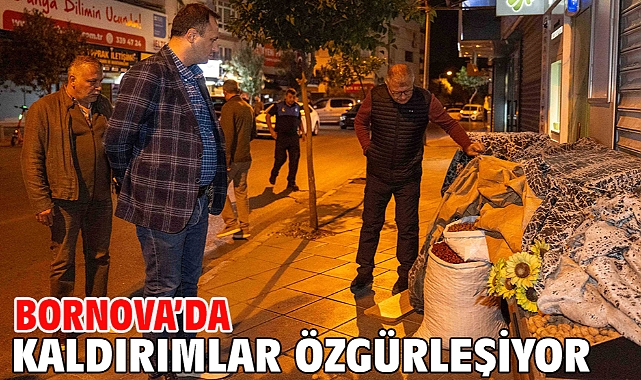 Bornova’da kaldırımlar özgürleşiyor
