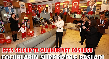 Efes Selçuk’ta Cumhuriyet Coşkusu Çocukların Sürpriziyle Başladı