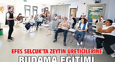 Efes Selçuk’ta Zeytin Üreticilerine Budama Eğitimi