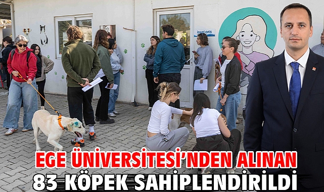 Ege Üniversitesi’nden alınan 83 köpek sahiplendirildi