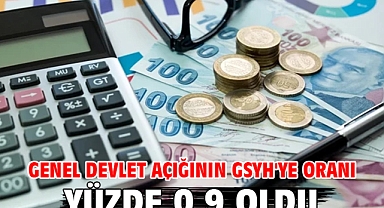 Genel devlet açığının GSYH'ye oranı yüzde 0,9 oldu