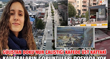 Gülistan Doku’nun çalıştığı kafede üst kattaki kameraların görüntüleri dosyada yok