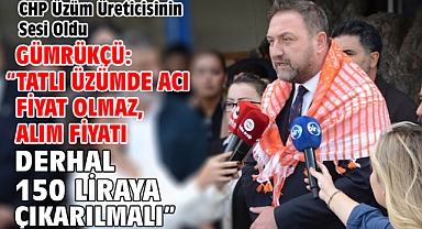 Gümrükçü: “Tatlı Üzümde Acı Fiyat Olmaz, Alım Fiyatı Derhal 150 Liraya Çıkarılmalı”