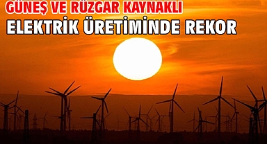 Güneş ve rüzgar kaynaklı elektrik üretiminde rekor