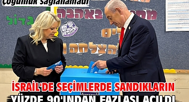 İsrail'de seçimlerde sandıkların yüzde 90'ından fazlası açıldı: Çoğunluk sağlanamadı
