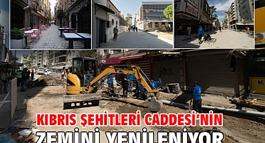 Kıbrıs Şehitleri Caddesi’nin zemini yenileniyor