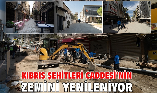 Kıbrıs Şehitleri Caddesi’nin zemini yenileniyor