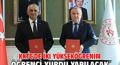 KKTC'de iki yükseköğrenim öğrenci yurdu yapılacak