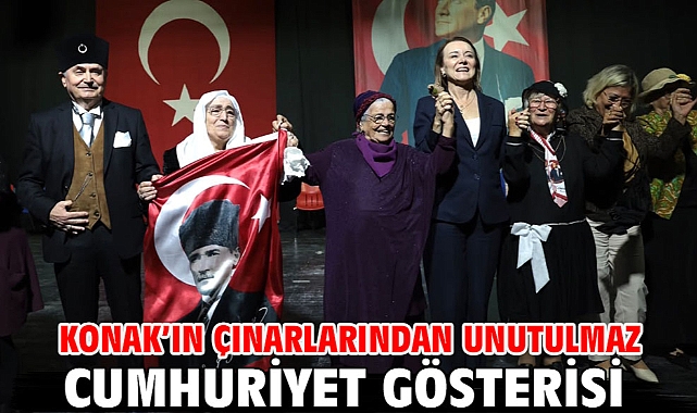Konak’ın çınarlarından unutulmaz Cumhuriyet gösterisi