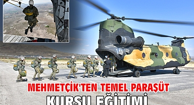 Mehmetçik'ten temel paraşüt kursu eğitimi