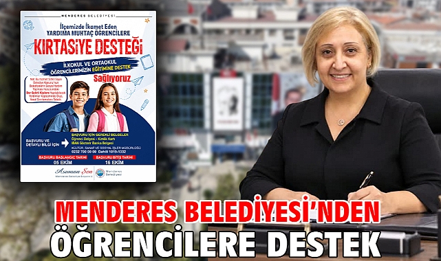 Menderes Belediyesi'nden Öğrencilere Destek