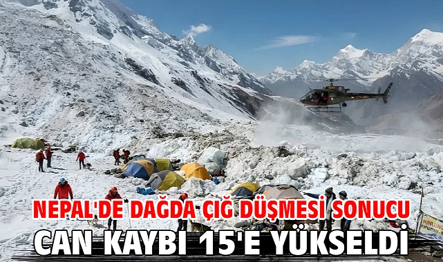Nepal'de dağda çığ düşmesi sonucu can kaybı 15'e yükseldi