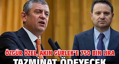 Özgür Özel, Akın Gürlek’e 750 bin lira tazminat ödeyecek