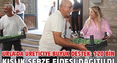 Urla’da üreticiye büyük destek: 120 bin kışlık sebze fidesi dağıtıldı